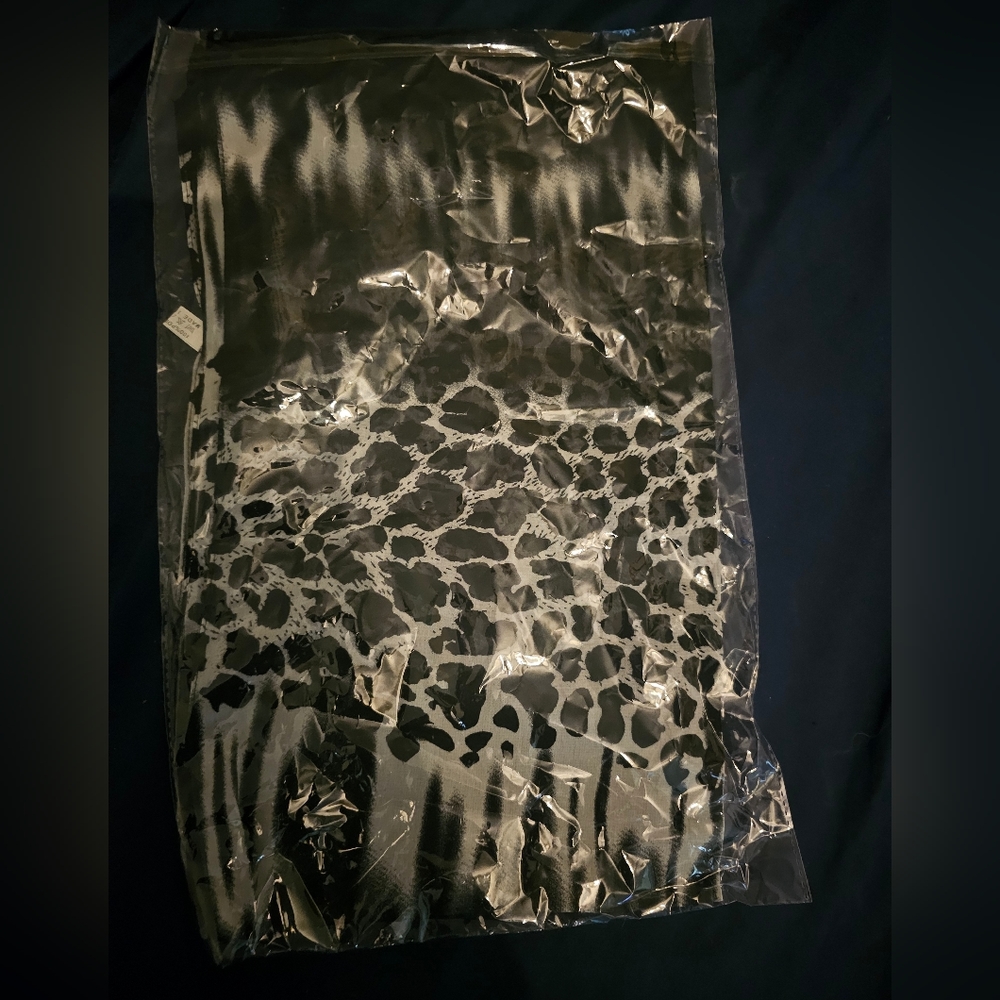 White and Black Animal Print Scarf